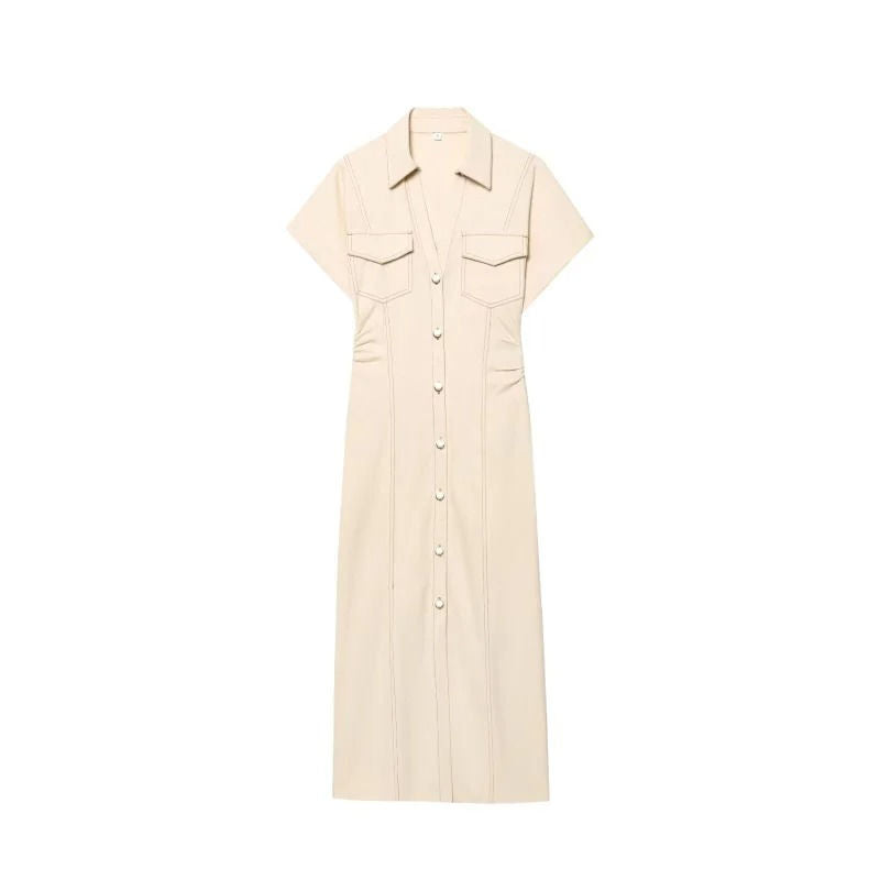 Women's Fitted button down Denim Dress