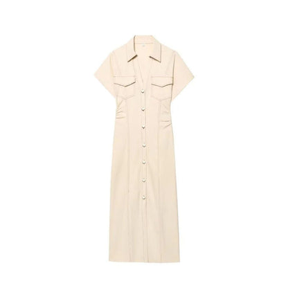 Women's Fitted button down Denim Dress