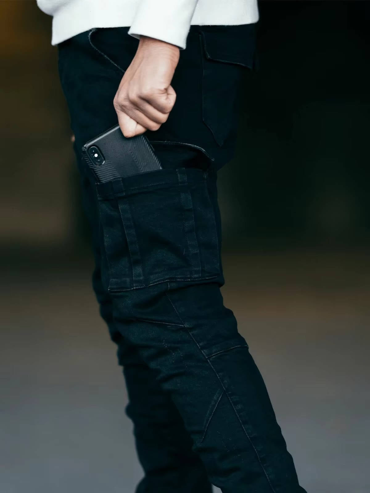 Tapered Cargo Jeans For Men