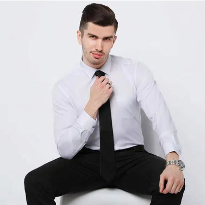 Men's Long Sleeve Dress Shirts Without Pockets