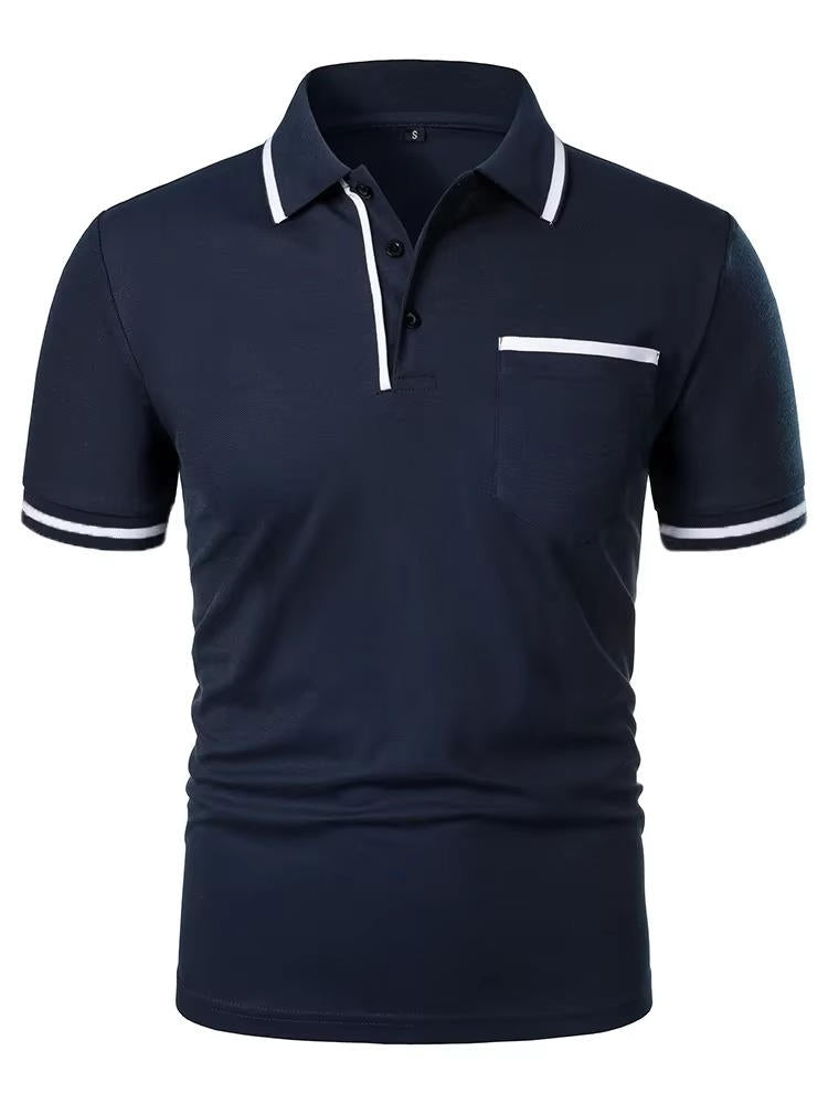 Men's Short Sleeve Polo Shirt With Chest Pocket