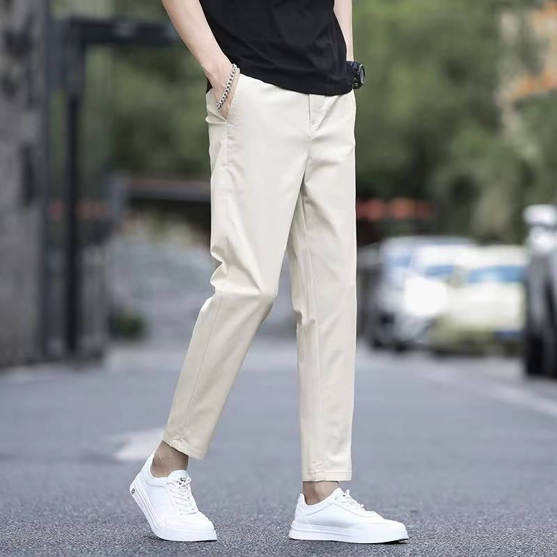 Ankle Straight Fit Pants For Men