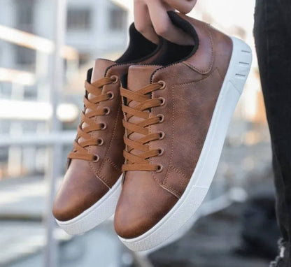 Men's Leather Low-Top Sneakers