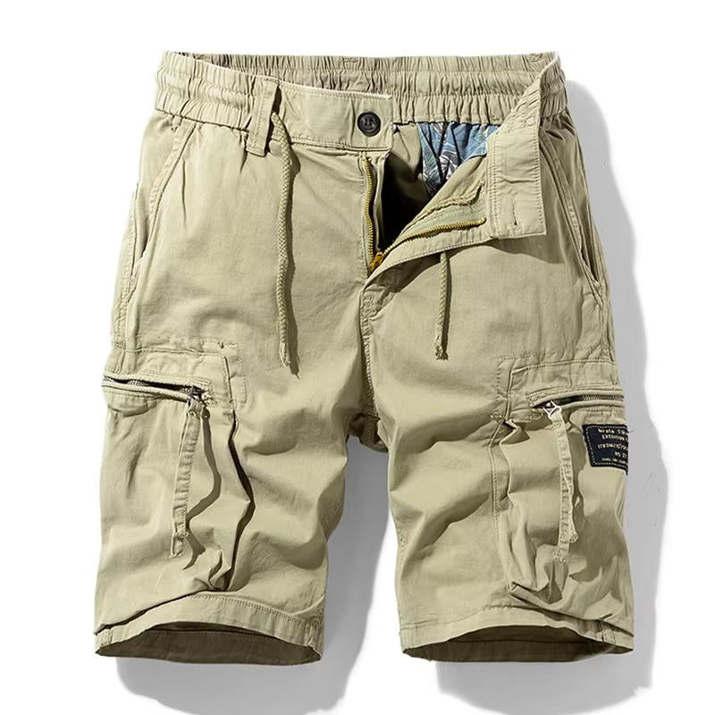 Men Summer New Multi Pockets Cotton Cargo Shorts