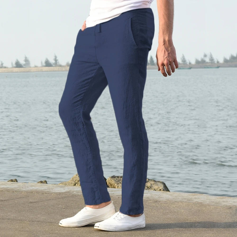Men's Breathable Lightweight Linen Pants