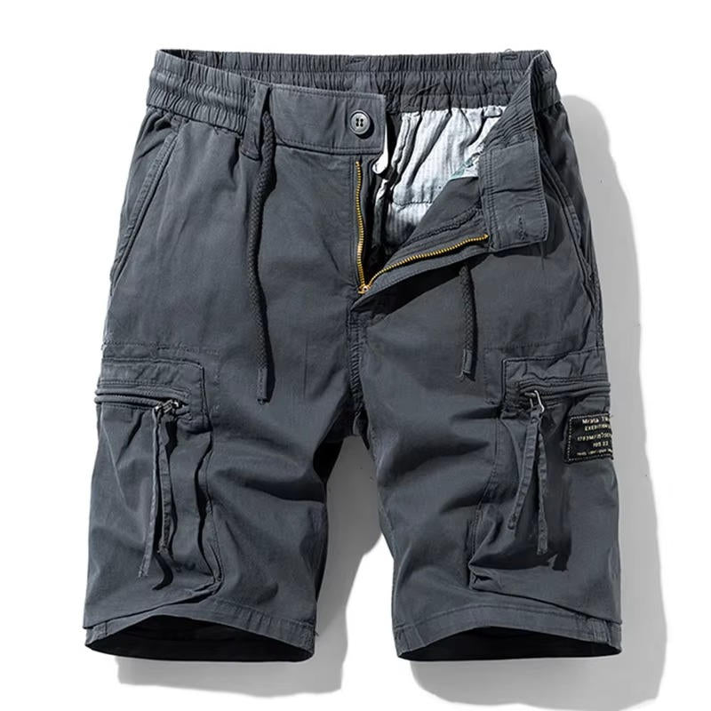 Men Summer New Multi Pockets Cotton Cargo Shorts