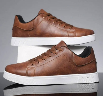 Men's Leather Low-Top Sneakers