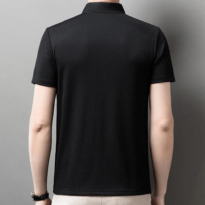 Men's Knitted Polo Shirt Short Sleeve