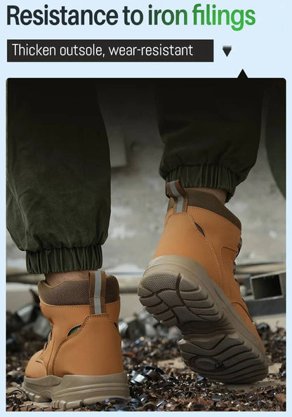 Steel Toe Work Boots Waterproof Slip Resistant
