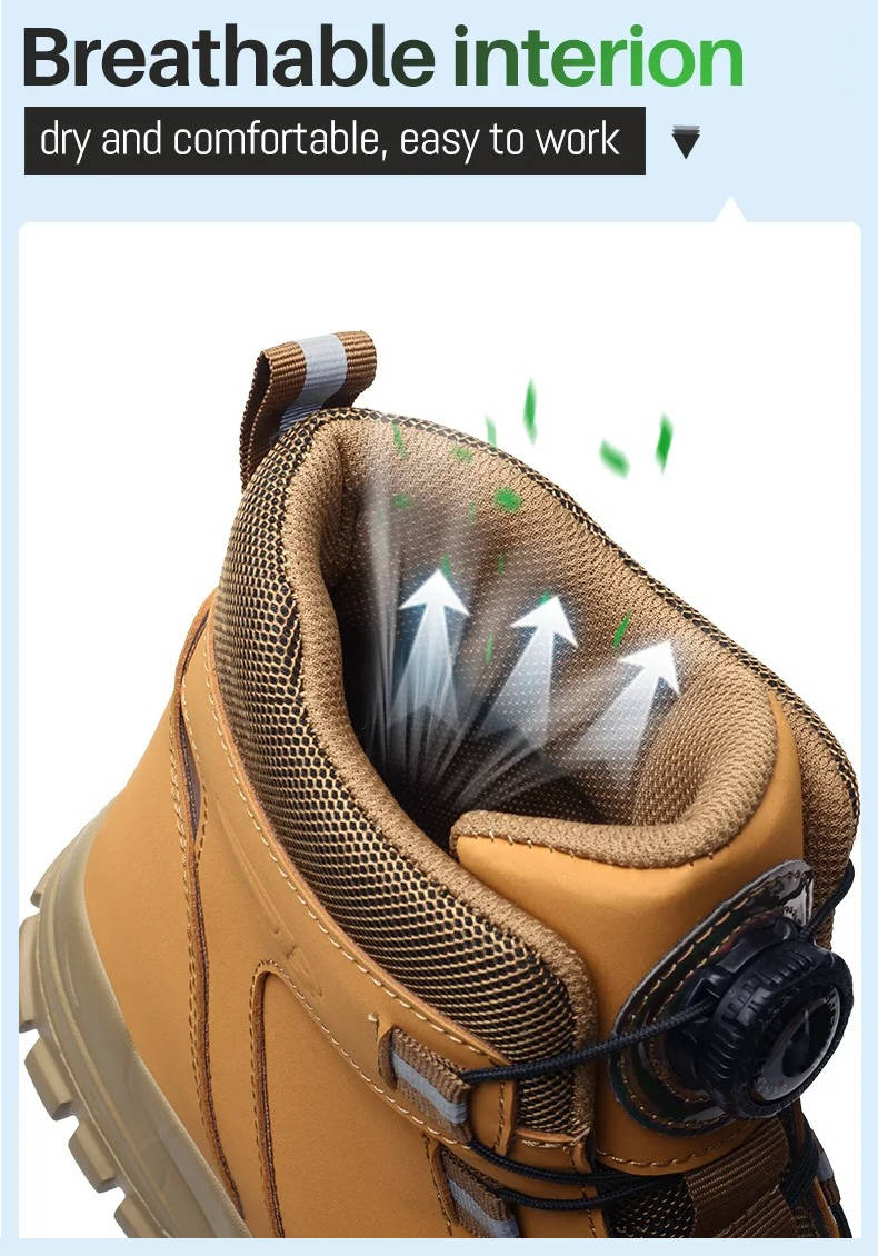 Steel Toe Work Boots Waterproof Slip Resistant