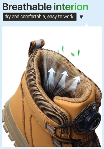 Steel Toe Work Boots Waterproof Slip Resistant