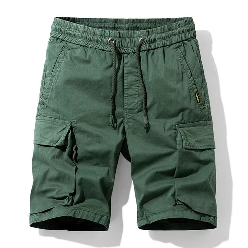 Men Summer New Multi Pockets Cotton Cargo Shorts
