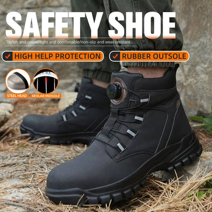Mens Indestructible Steel Toe Construction Safety Boots
