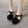 Dames suède T-band platte schoenen