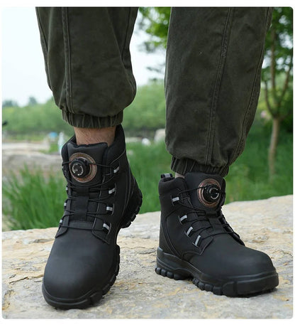 Steel Toe Work Boots Waterproof Slip Resistant
