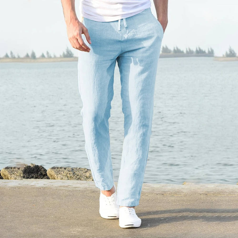 Men's Breathable Lightweight Linen Pants