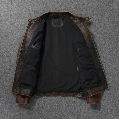 Men's Premium Quilted Leather Motorcycle Jacket