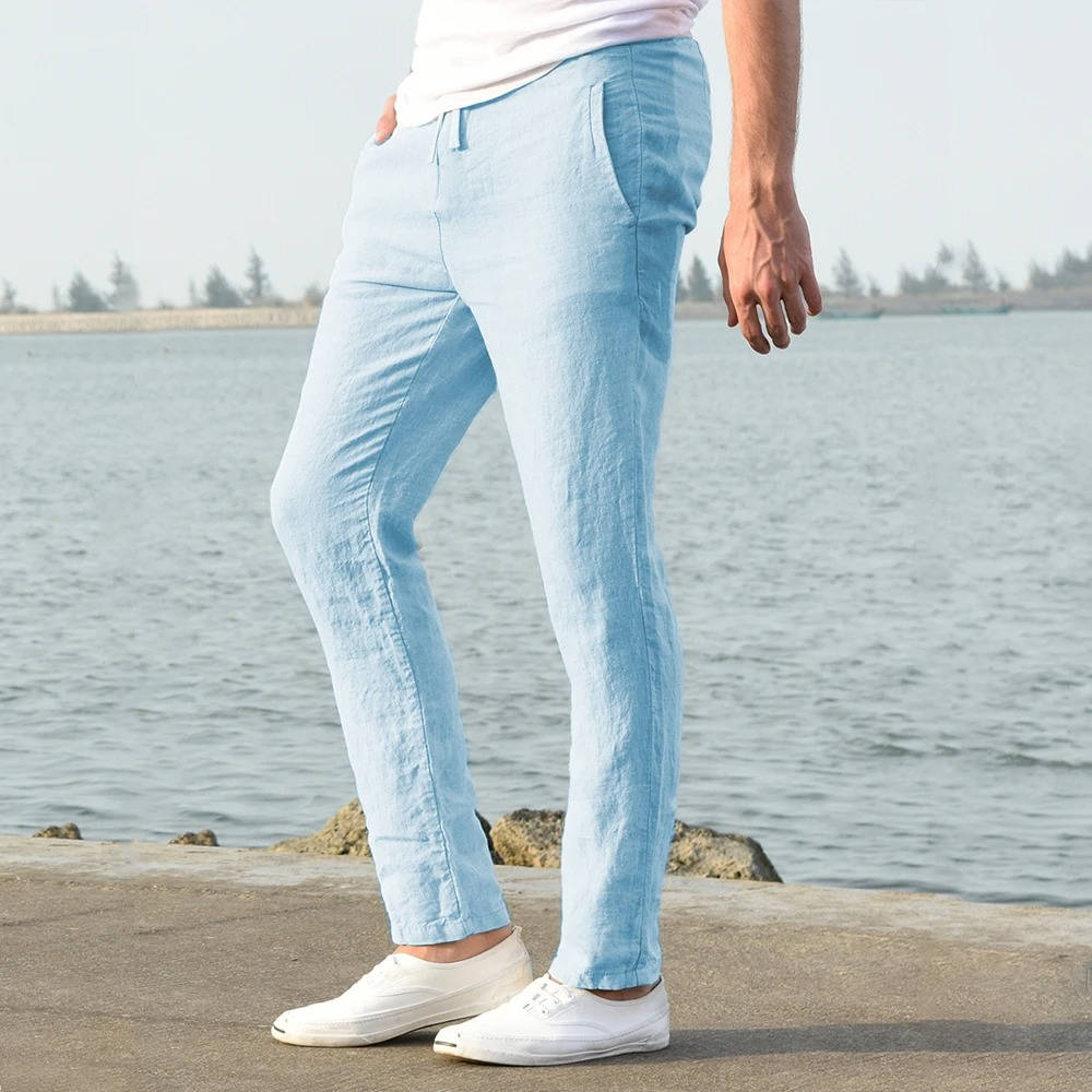 Men's Breathable Lightweight Linen Pants