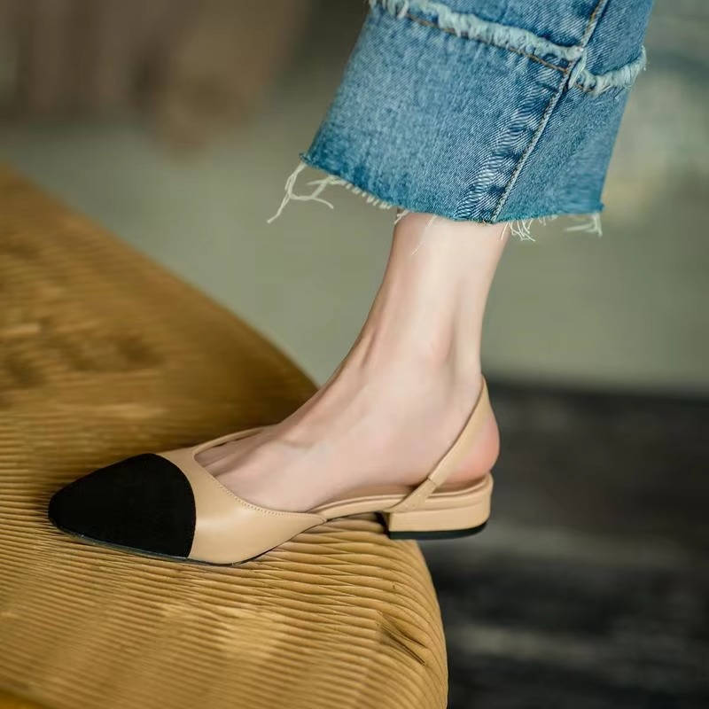 Women's Cap Toe Slingback Flats