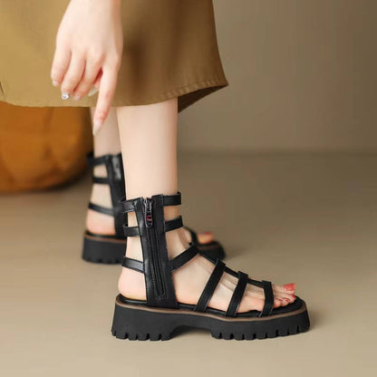 Ladies Leather Gladiator Sandals