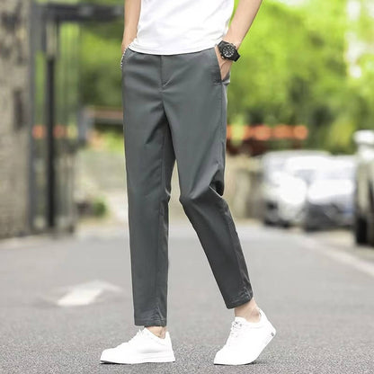Ankle Straight Fit Pants For Men