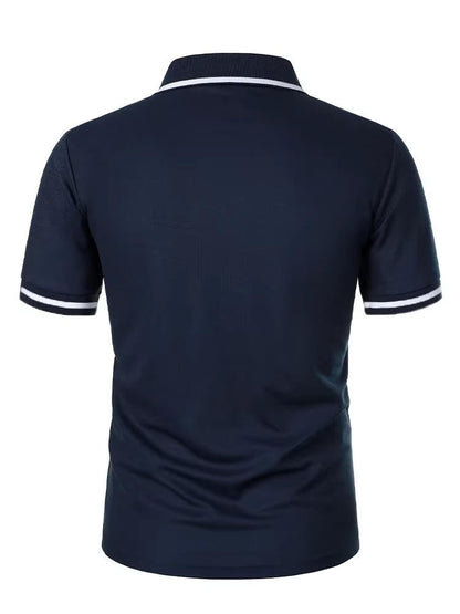 Men's Short Sleeve Polo Shirt With Chest Pocket