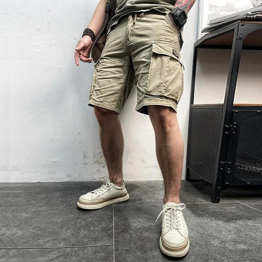 Men Summer New Multi Pockets Cotton Cargo Shorts