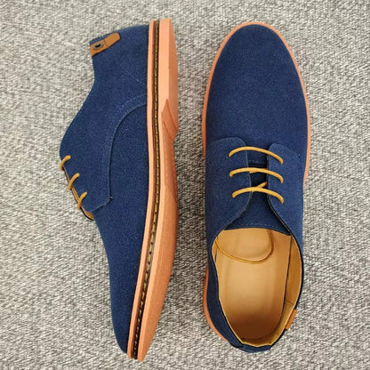 Men's Suede Oxford Dress Shoes Casual Leather Lace Up
