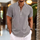 Men's Short Sleeve Linen Henley Shirt
