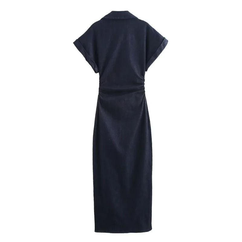 Women's Fitted button down Denim Dress