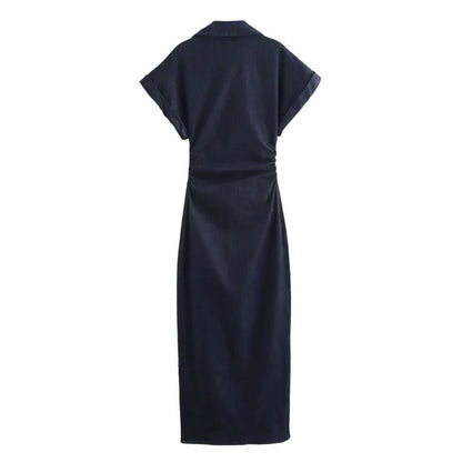 Women's Fitted button down Denim Dress