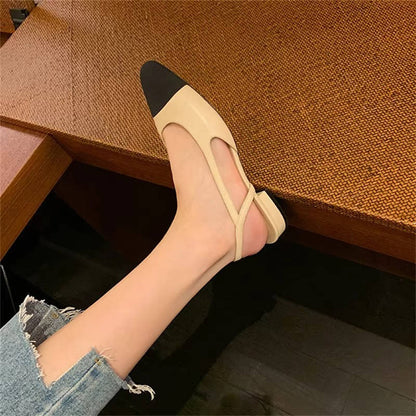 Women's Cap Toe Slingback Flats
