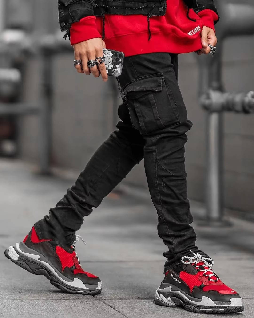 Tapered Cargo Jeans For Men