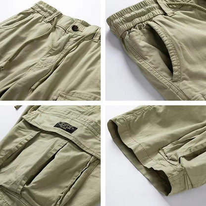 Men Summer New Multi Pockets Cotton Cargo Shorts
