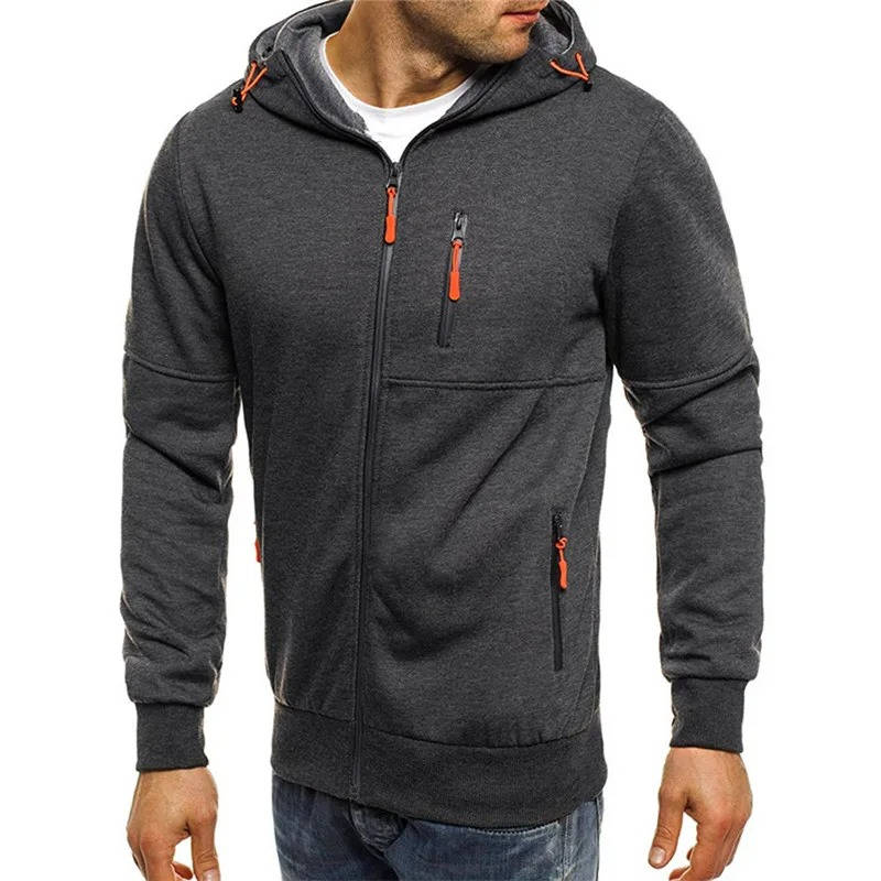 Sudadera con capucha para hombre con cremallera completa
