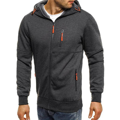 Sudadera con capucha para hombre con cremallera completa