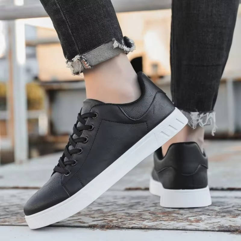 Men's Leather Low-Top Sneakers