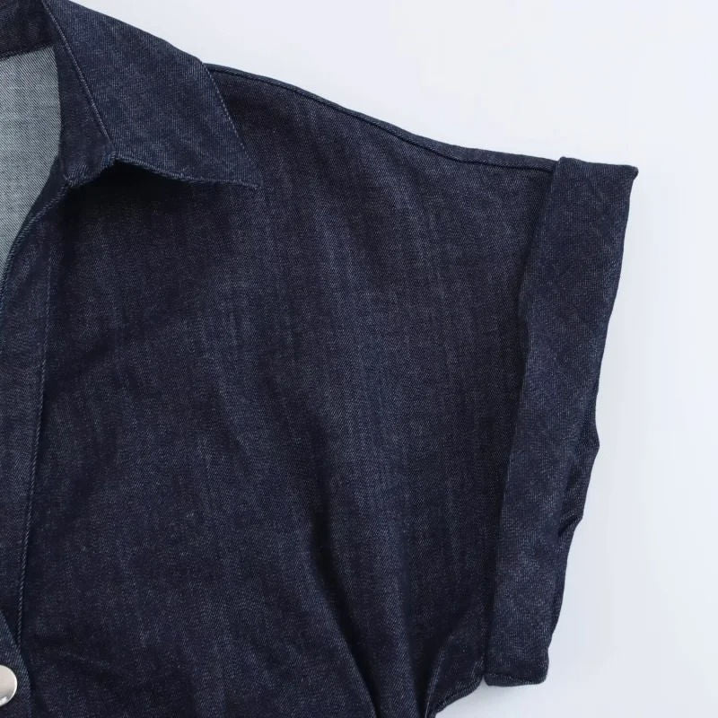 Women's Fitted button down Denim Dress