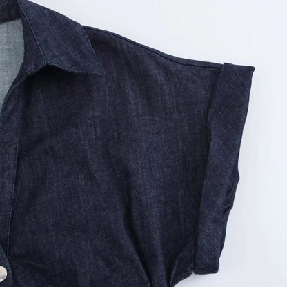 Women's Fitted button down Denim Dress