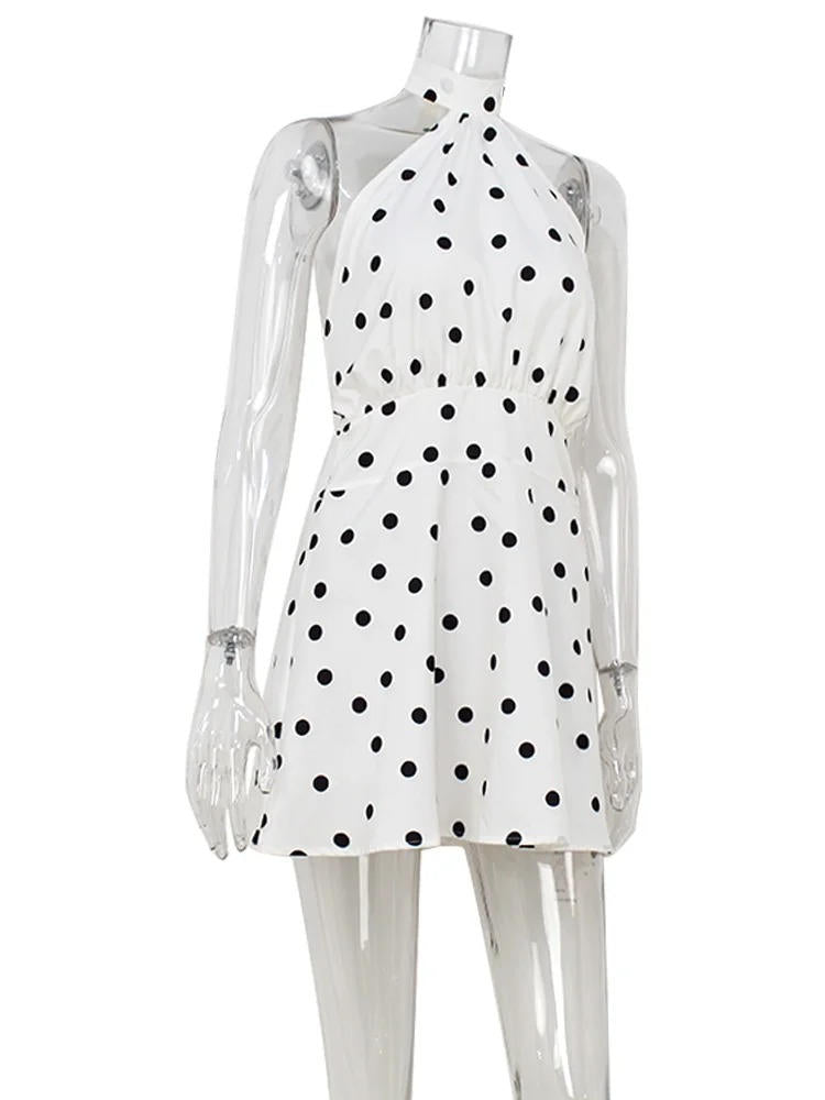 Damen Mini Rückenfreies Sommerkleid