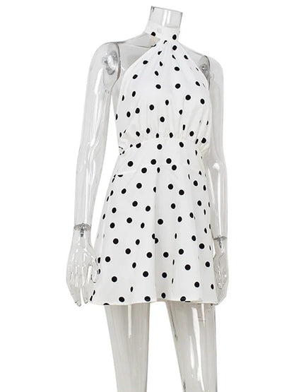 Damen Mini Rückenfreies Sommerkleid