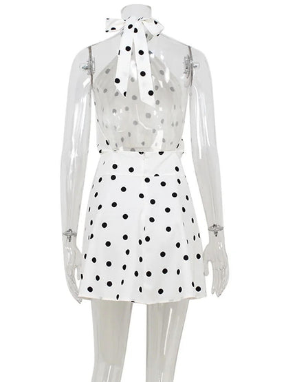 Damen Mini Rückenfreies Sommerkleid