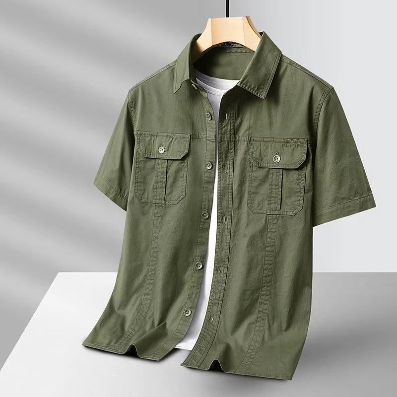 Mens Cargo Shirt Short Sleeve
