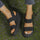 Sandales à double bride pour femmes à plateforme