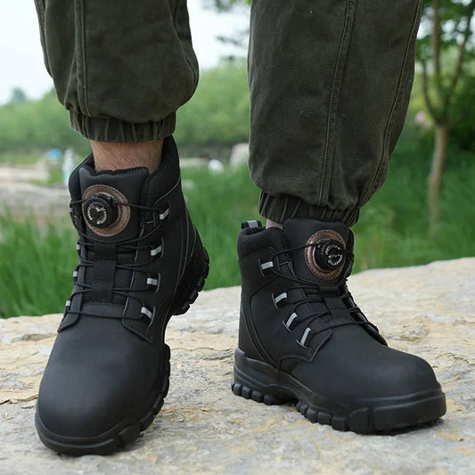 Mens Indestructible Steel Toe Construction Safety Boots