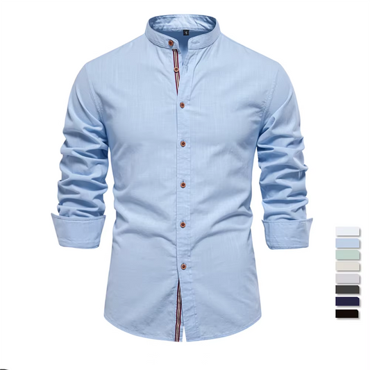 Men's Casual Cotton Long Sleeve Shirt