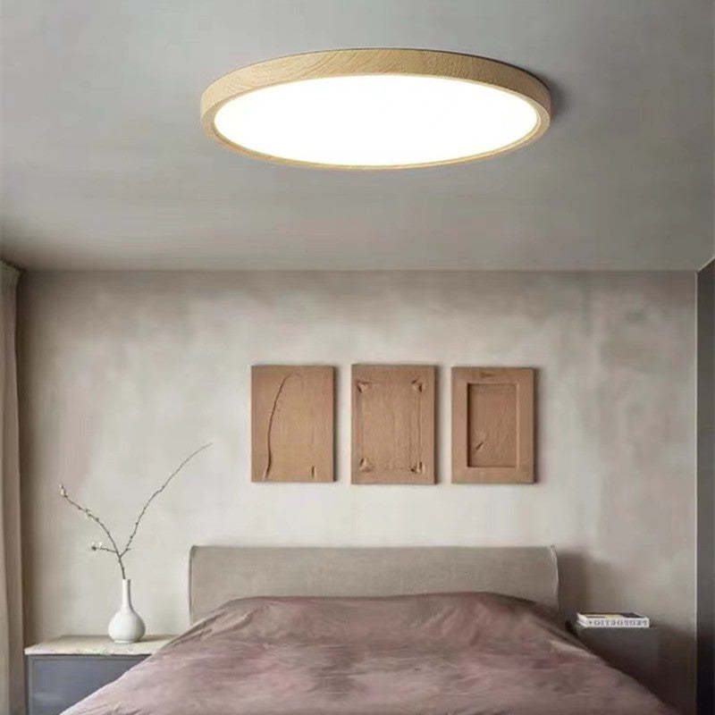 Moderne houten ronde plafondlampen voor woonkamer