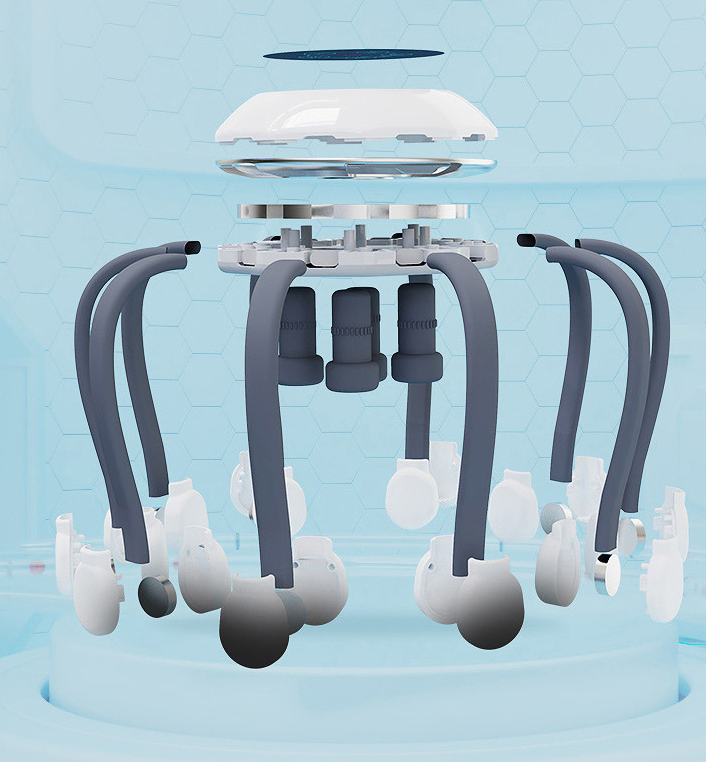 Smart elektrisk huvudmassager bläckfisk