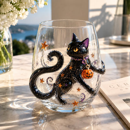 SpookySip – Artisan Halloween Drinking Glass