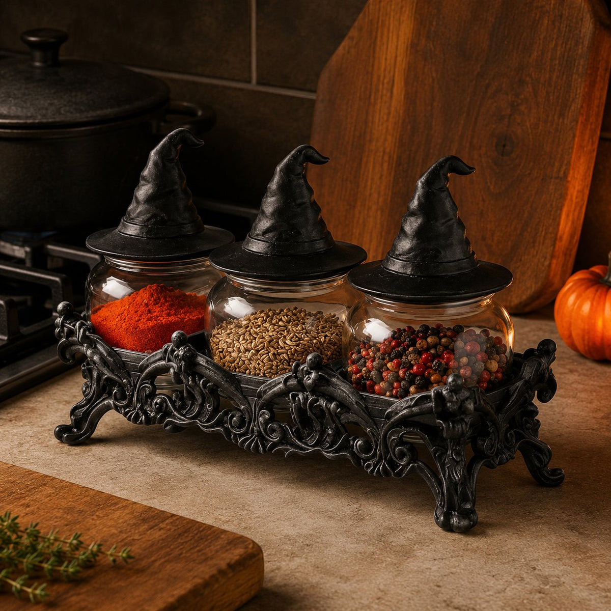 Decorative Witch Hat Seasoning Jars – Ventayo
